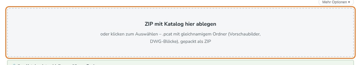 Katalog prüfen: .pcat mit Ordner als ZIP im Katalogprüfer laden