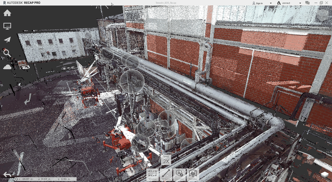Rohrbrücke als Punktwolke in Autodesk ReCap Pro