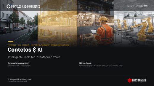Diapositiva de portada Herramientas de IA para Inventor y Vault