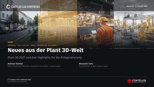 Diapositiva de portada Novedades del mundo Plant 3D