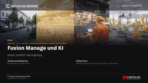 Diapositiva de portada Fusion Manage e IA